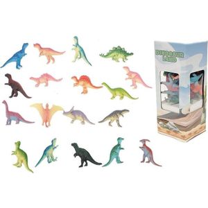 18x Plastic speelgoed dinosaurussen 6 cm