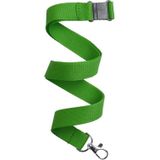 30x Groene lanyard/keycord met sleutelhanger 50 cm