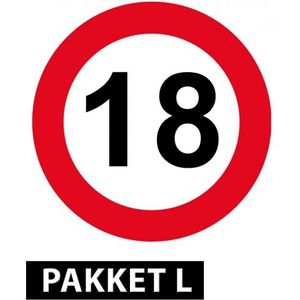 Feestartikelen 18 jaar pakket groot