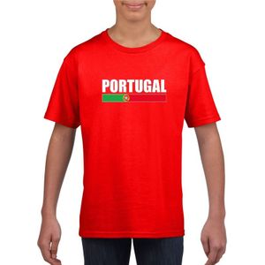 Portugese supporter t-shirt rood voor kinderen