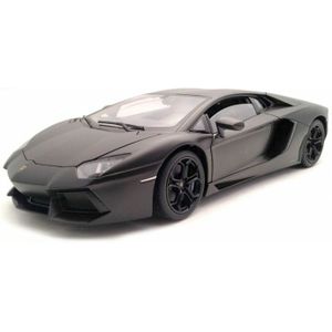 Welly modelauto Lamborghini Aventador - matzwart - schaal 1:24