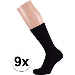 Voordeelpakket zwarte dames sokken 9 paar