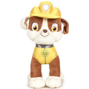 Pluche Paw Patrol knuffel Rubble - Classic New Style - 19 cm - Cartoon knuffels - Speelgoed voor kinderen