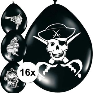 16x Piraten ballonnetjes