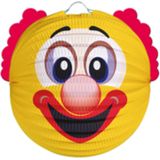 Feest Lampion gele clown 20 cm