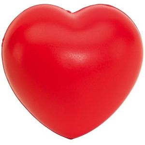 Stressballetjes rood hartjes 8 x 7 cm