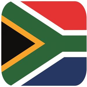 30x Onderzetters voor glazen met Zuid afrikaanse vlag
