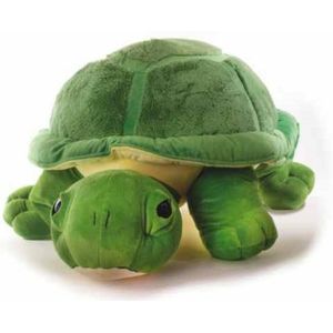 Inware pluche schildpad knuffeldier - groen - staand - 53 cm