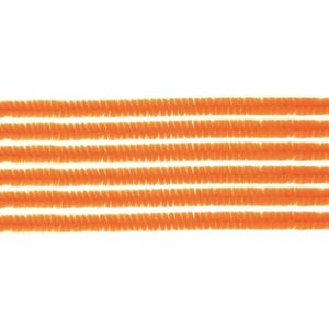 Chenilledraad - 10x - oranje - 50 cm - hobby/knutsel materialen