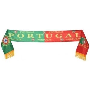 Portugal voetbal sjaaltje rood/groen 130 cm