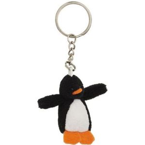 2x Pluche sleutelhanger Pinguin knuffel 6 cm