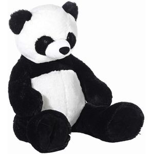Mega pluche panda beertje knuffel zwart wit 100cm