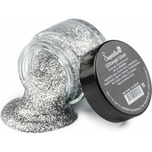 Superstar Glittergel voor lichaam/haar en gezicht - zilver - 15 ml