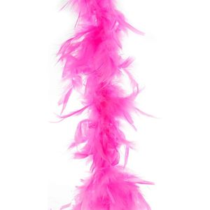 Carnaval verkleed veren Boa kleur fluor fuchsia roze 2 meter