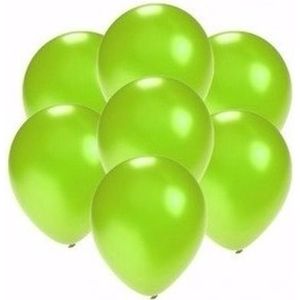 Kleine metallic groene ballonnen 10x stuks