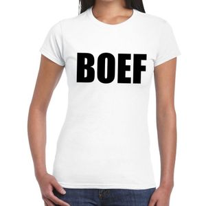 Boef tekst t-shirt wit voor dames - dames fun shirts - Kleding online  kopen? | Lage prijs | beslist.nl