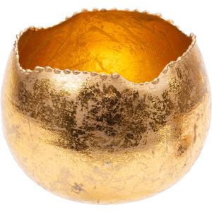 Cosy &amp; Trendy Waxinelichthouder - metaal - goudkleurig - 10 cm