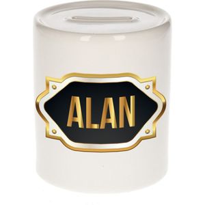 Alan naam / voornaam kado spaarpot met embleem