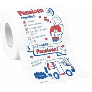 Toiletrol/wc-papier rol pensioen cadeau feestversiering/decoratie