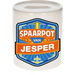 Vrolijke kinder spaarpot voor Jesper