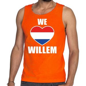 We Love Willem tanktop/mouwloos shirt oranje heren