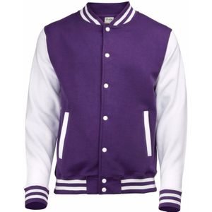 College jacket/vest paars/wit voor heren