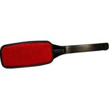 Kledingborstel/pluizenborstel met roterende kop zwart/rood 26 cm