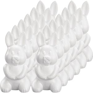 12x Styrofoam konijntje/haasje 24 cm decoratie/versiering