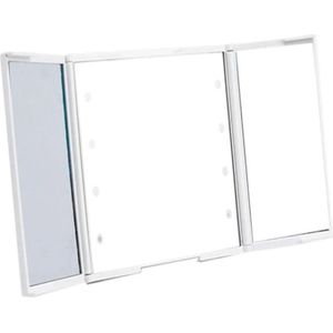Berilo Make-up Spiegel - vergrotend - met LED verlichting - 11,5 x 9,5 cm