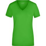 Lime groene dames t-shirts met V-hals