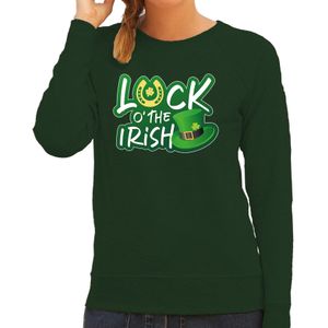Luck of the Irish feest sweater/ outfit groen voor dames - St. Patricksday