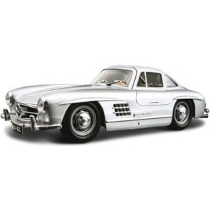 Speelgoedauto Mercedes-Benz 300SL 1954 zilver 1:24/19 x 7 x 5 cm