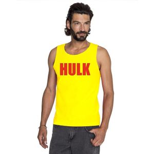 Hulk worstelaar tanktop / hemdje geel met rood voor mannen