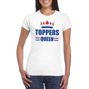 Wit t-shirt dames met tekst Toppers Queen