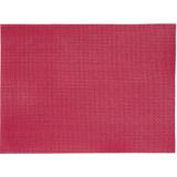 4x stuk Placemats rood gevlochten/geweven print 45 x 30 cm