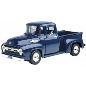 Modelauto Ford F-100 Pick-up 1956 Blauw 19,5 X 8 X 6 cm - Schaal 1:24 - Speelgoedauto