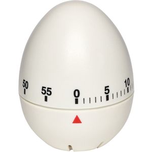 TFA Keuken Timer - ei - mechanische wekker - wit - kunststof - 60min