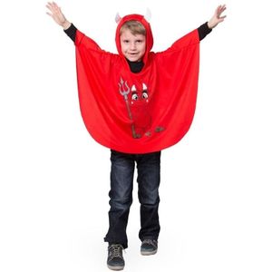 Duivel verkleed cape rood voor kinderen