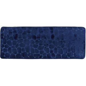 Tendance Badmat Pebble - Memory Foam - extra lang - donkerblauw