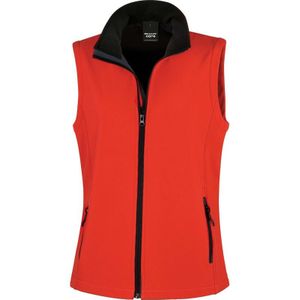 Mouwloze softshell sport vesten rood voor dames