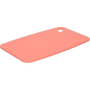 Excellent Houseware Snijplank - zalm roze - Kunststof - 24 x 15 cm - voor keuken/voedsel