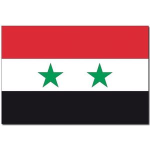 Gevelvlag/vlaggenmast vlag Syrie 90 x 150 cm