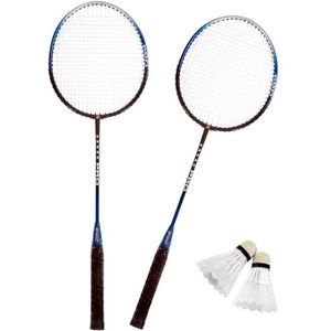 Badmintonset zilver/blauw 5-delig 67 cm