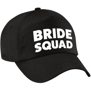Vrijgezellenfeest baseballcap/petje - Bride Squad - zwart - dames