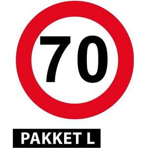 Feestartikelen 70 jaar pakket groot