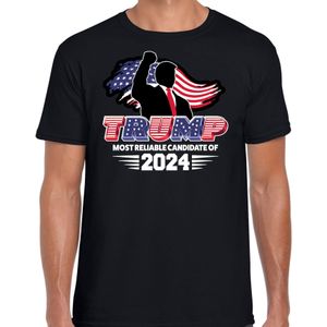 T-shirt Trump heren - Most reliable candidate - fout/grappig voor carnaval