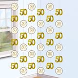 Gouden hangdecoratie 50 jaar