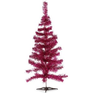 Krist+ Kunst kerstboom - folie - roze - 90 cm