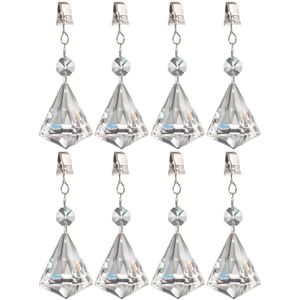 16x stuks tafelkleedgewichtjes kristallen diamant glas