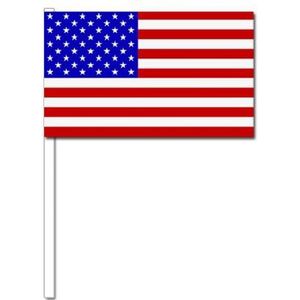 150x stuks zwaaivlaggetjes Amerika/USA 12 x 24 cm